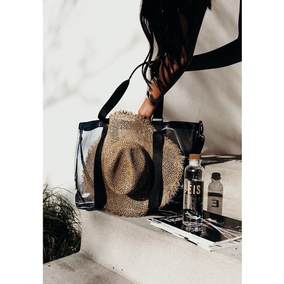 Beis Transparent Black Beach Tote Bag - Picture 2 of 13